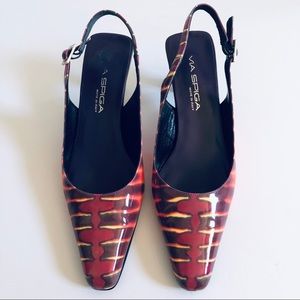 Via Spiga Peace Leather Slingback Kitten Heel Shoe